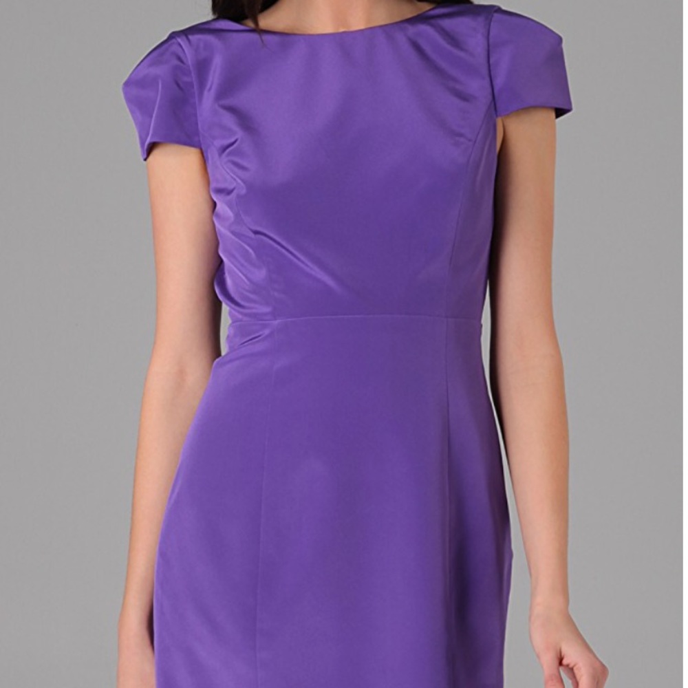 Tibi Purple Cap Sleeve Cocktail Dress Sz 4 - Picture 4 of 8